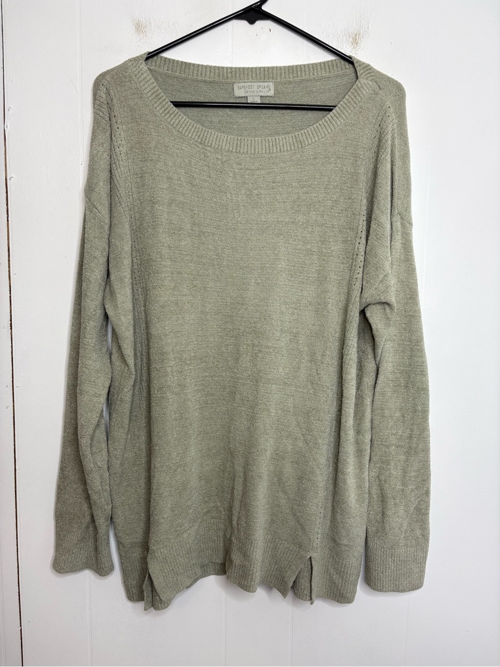 Barefoot Dreams Sweater Womens Large Ultra Cozy Chic Lite Super Soft Sage
